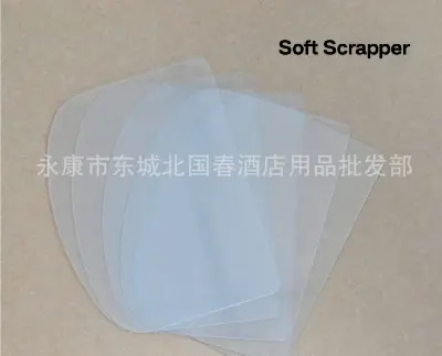 Picture of 5 Pcs Translucent Cream Scraper Transparent Cake Dough Cutter Fondant Scraper Dounp -White