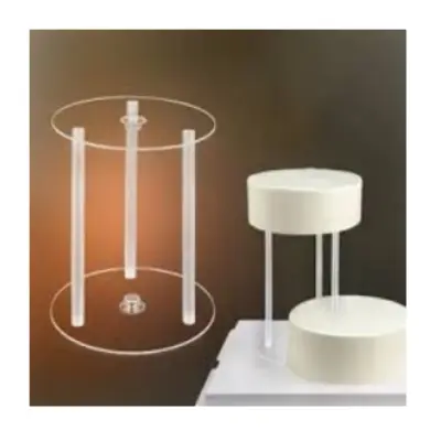 Picture of Multi-layer Cake Stand Suspended Gasket Cake Tier Support Cake Dowel Rods Set 3Pcs Sticks with Cake Separator Plate Baking Tool -White