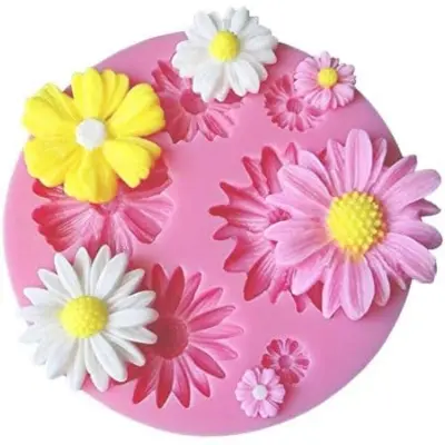 Picture of New 3D Flower Silicone Molds Fondant Craft Cake Candy Chocolate Sugarcraft Ice Pastry Baking Tool Mould Soap Mold Cake Decorato -Pink