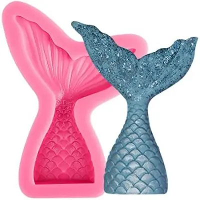 Picture of Mermaid Tail Shape Silicone Fondant Chocolate Molds -Multicolor