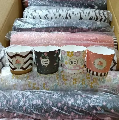 Picture of 50 Pcs Muffin Cupcake Cases Paper Baking Cups Wrapper in White Dot for Cake Ice Cream Dessert Wedding Birthday Party -Multicolor