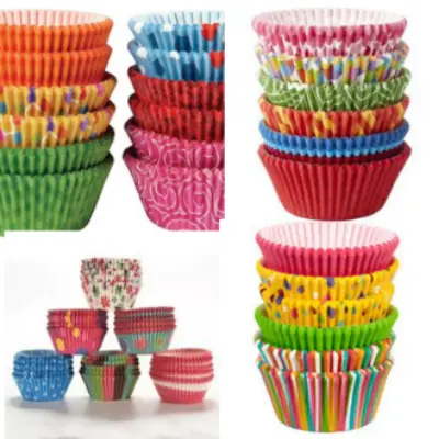 Picture of Paper Cake Cup-100 pcs(5 Different Design) /Liners Baking Cupcake Muffin Mini Cases Wedding PartyPaper Cake Cup-50 pcs(5 Different Design) /Liners Baking Cupcake Muffin Mini Cases Wedding Party(Multi Color Random Send) -Multicolor