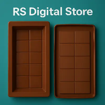 Picture of Silicone Chocolate Mold Bar Tray – 10 Cavities, Non-Stick, Food-Grade, Reusable Mould for Homemade Candy, Protein Bars & Snacks -Chocolate