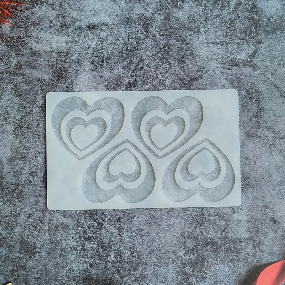 Picture of 4 Holes Heart Silicone Chocolate Mold Cake Decoration Baking Molds -White