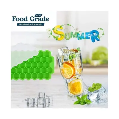 Picture of Silicone Ice Cube Trays with Lids – Fruit-Infused Freezer Molds for Ice, -Multicolor