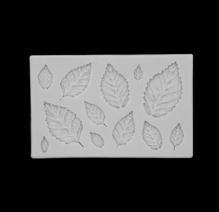 Picture of Silicone Chocolate Mould Leaves Shape Silicon Sugar Lace Mold Handmade DIY Fondant Mermaid Tail Cake Soap Molds -Pink