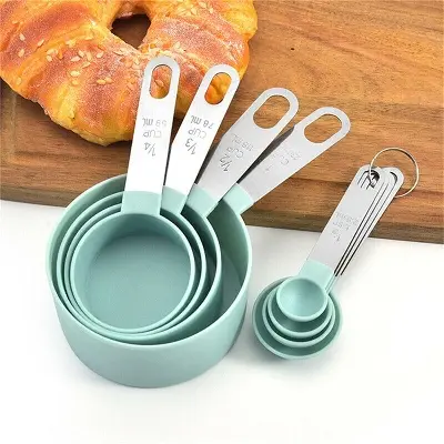 Picture of 8PCs Measuring Cups Spoons Kitchen Baking Cooking Bakeware Kitchen Tools Set -Multicolor