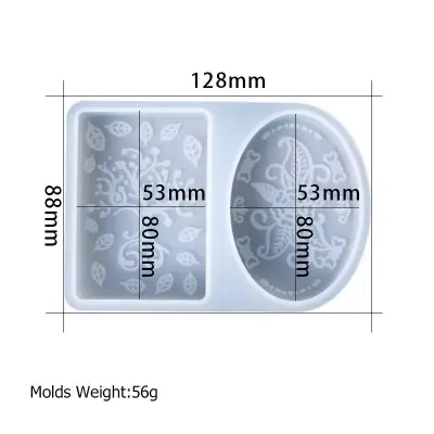 Picture of Cavity Oval/Square Leaf Shaped Silicone Soap Mold DIY Handmade Essential Oil Soap Making -Multicolor