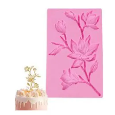 Picture of Magnolia Flowers Camellia Flowers Silicone Molds Fondant Cakes Chocolate Decoration Molds -Pink