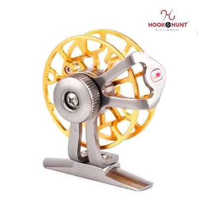 Picture of High-Quality Fly Fishing Reel with Durable Aluminum Spool, Spinning Fishing Rod & Reel Set for Outdoor Recreation (সোনালী)