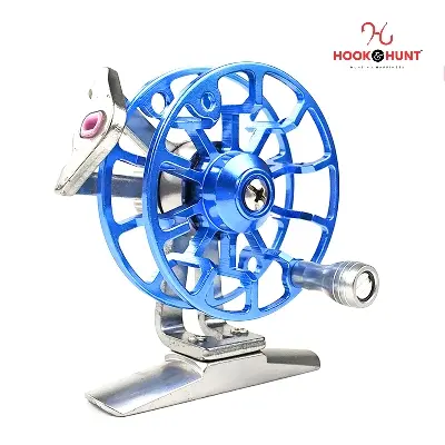 Picture of High-Quality Fly Fishing Reel with Durable Aluminum Spool, Spinning Fishing Rod & Reel Set for Outdoor Recreation (নীল)