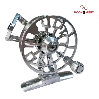 Picture of High-Quality Fly Fishing Reel with Durable Aluminum Spool, Spinning Fishing Rod & Reel Set for Outdoor Recreation (সিলভার)