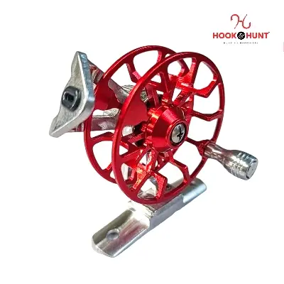 Picture of High-Quality Fly Fishing Reel with Durable Aluminum Spool, Spinning Fishing Rod & Reel Set for Outdoor Recreation (লাল)