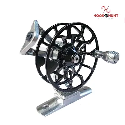 Picture of High-Quality Fly Fishing Reel with Durable Aluminum Spool, Spinning Fishing Rod & Reel Set for Outdoor Recreation (কালো)