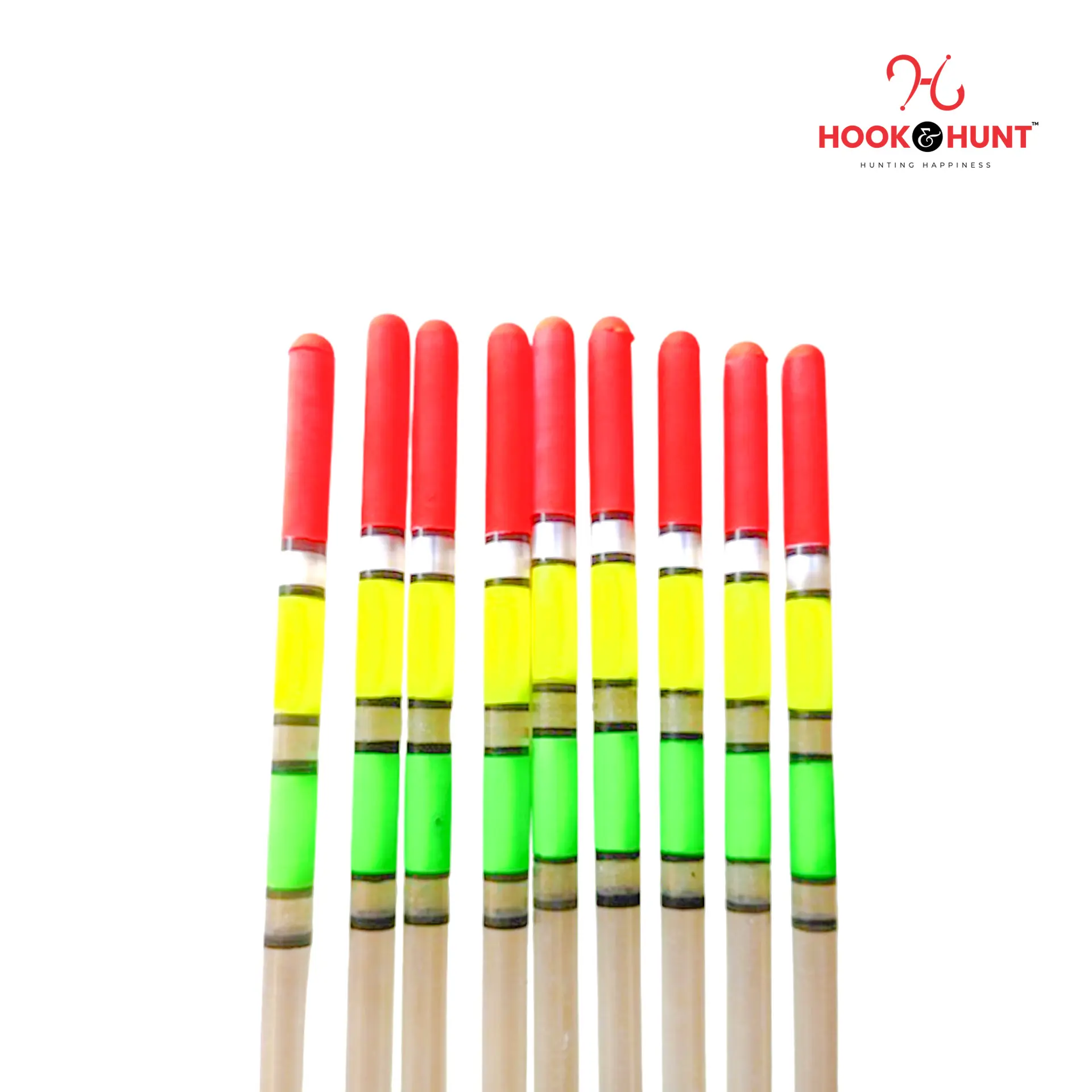 Picture of 10-Piece High-Visibility Fishing Floats, Multi-Color Sinkers for Deep/Topwater Fishing, Durable Material (৬.২ ইঞ্চি)