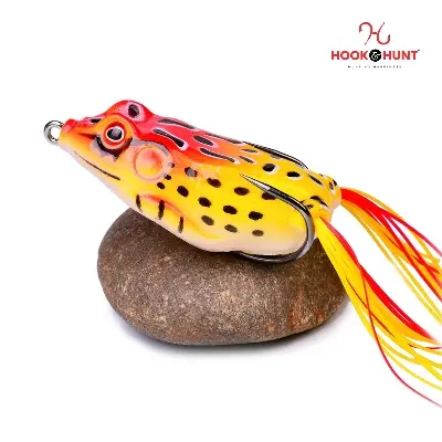Picture of 03 Pcs THUNDER Propeller Dual Hook Spring-Loaded Frog Lures - High-Visibility Floating Artifical Fishing Lures for Freshwater/Saltwater (১২  গ্রাম)
