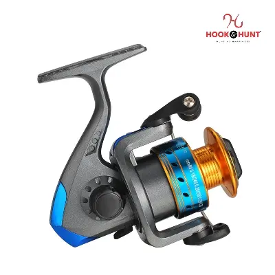 Picture of CK200 Mini Metal Wire Cup Spinning Reel – 3 Ball Bearings, 5.2:1 Gear Ratio, 170g Lightweight, Adjustable Handle, Small Eye Fishing Reel (নীল কালার)