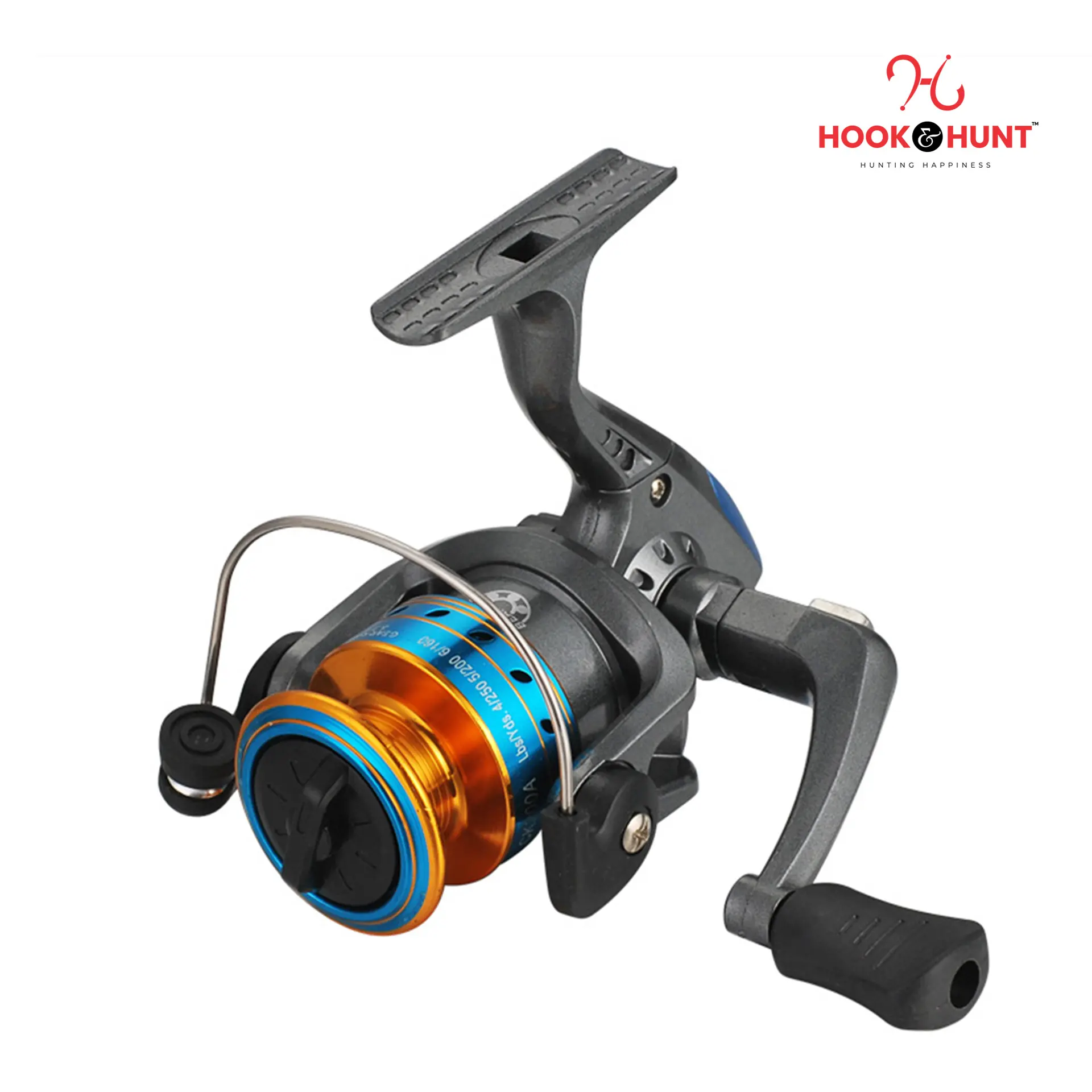 Picture of CK200 Mini Metal Wire Cup Spinning Reel – 3 Ball Bearings, 5.2:1 Gear Ratio, 170g Lightweight, Adjustable Handle, Small Eye Fishing Reel (নীল কালার)
