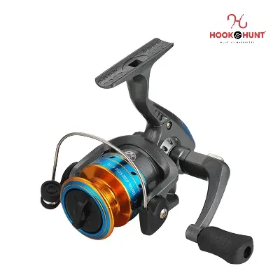 Picture of CK200 Mini Metal Wire Cup Spinning Reel – 3 Ball Bearings, 5.2:1 Gear Ratio, 170g Lightweight, Adjustable Handle, Small Eye Fishing Reel (নীল কালার)