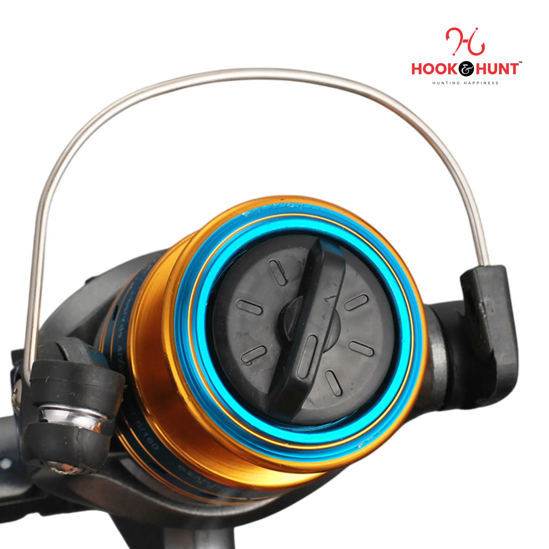 Picture of CK200 Mini Metal Wire Cup Spinning Reel – 3 Ball Bearings, 5.2:1 Gear Ratio, 170g Lightweight, Adjustable Handle, Small Eye Fishing Reel (নীল কালার)
