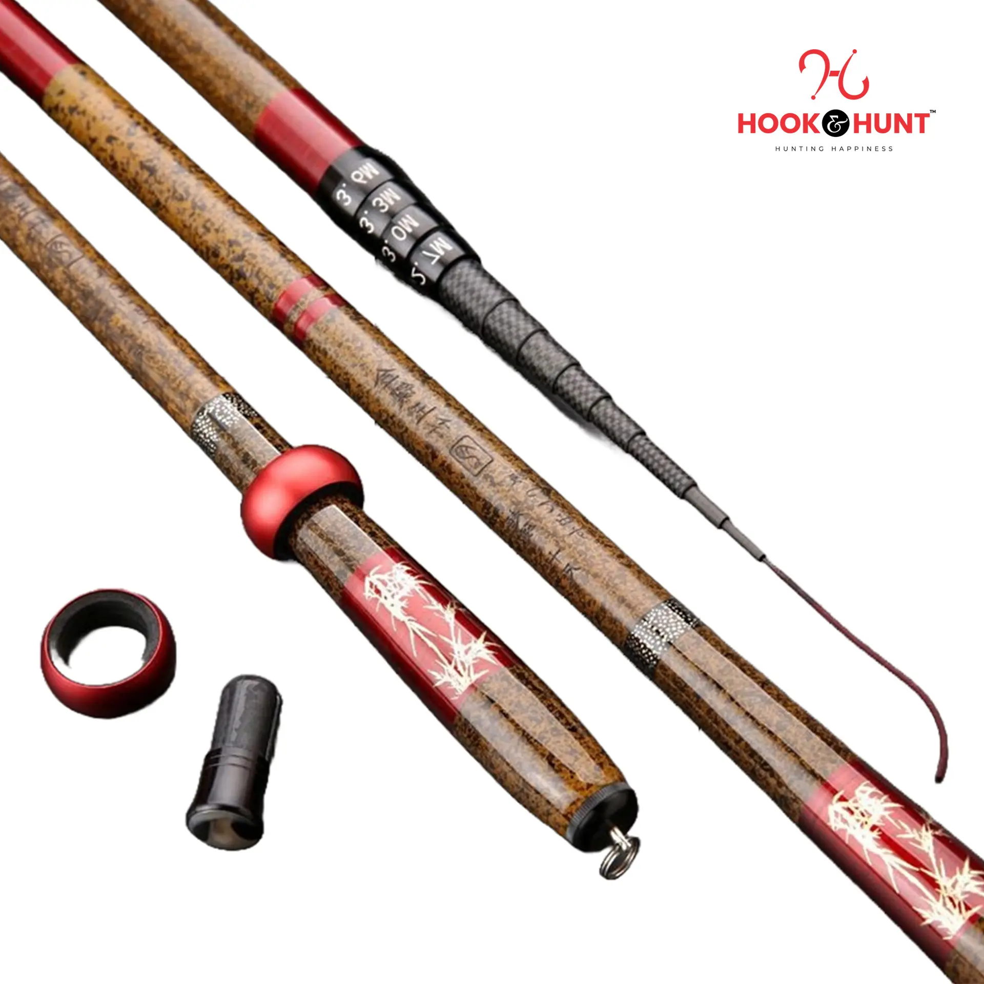 Picture of Special Brown Carbon Fishing Rod – Made of strong and durable carbon Rod- Size: 360 cm / 450 cm / 540 cm (450 cm)