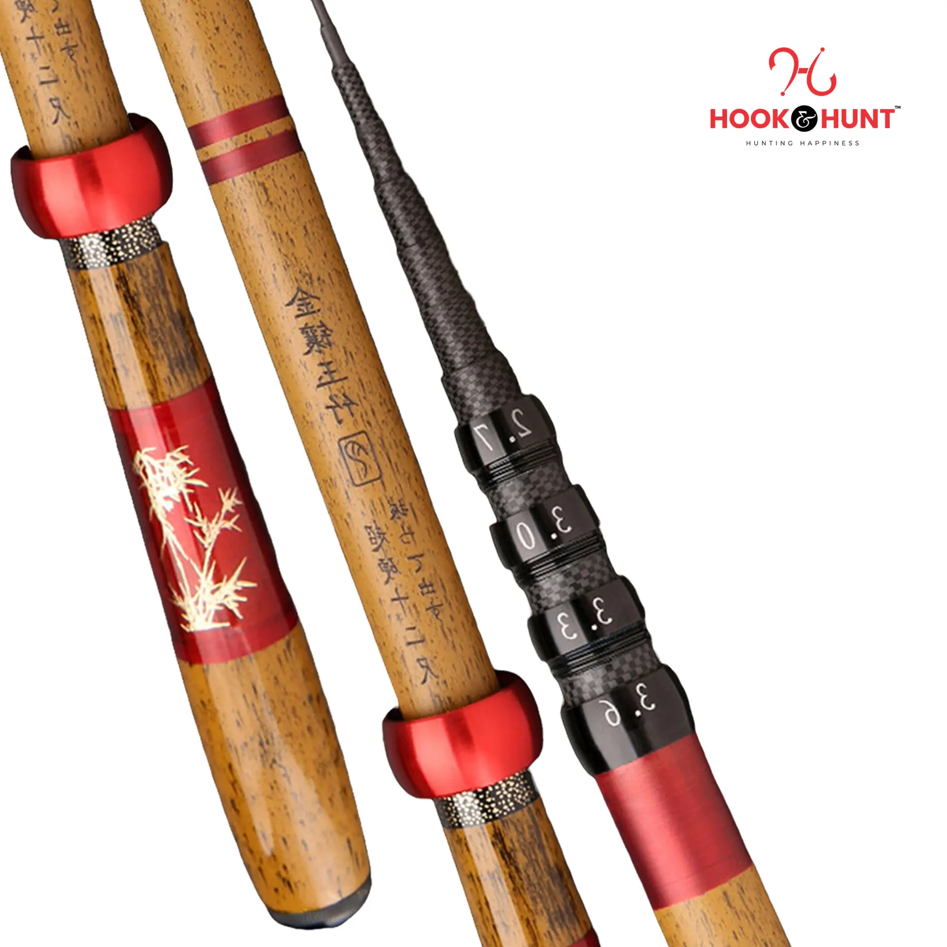 Picture of Special Brown Carbon Fishing Rod – Made of strong and durable carbon Rod- Size: 360 cm / 450 cm / 540 cm (360 cm)