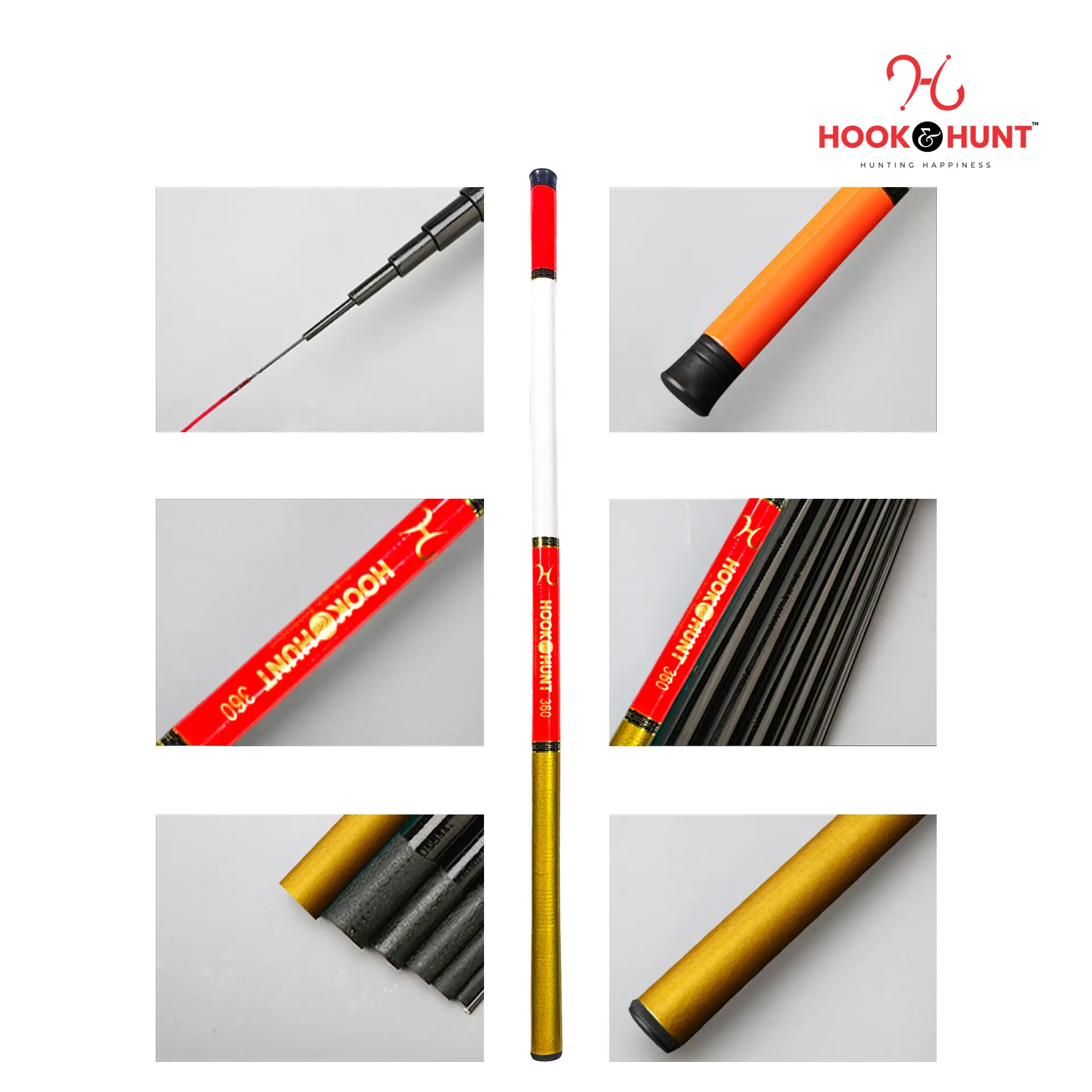 Picture of High-Quality Fiber Glass Super Hard Light Spinning Fishing Rod - 180 cm-720 cm (450 cm)