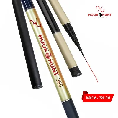 Picture of High-Performance High-Speed Spinning Fishing Rod - 180 cm to 720 cm Rod - Metallic Gold - Carbon Fiber (630 cm)