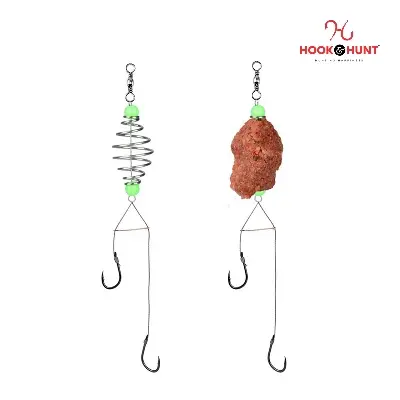 Picture of 20 Pcs 07cm Inline Hanging Copper Olive-Shaped Spring Bait Feeder – Carp Fishing Bait Feeder. (২০ পিস)