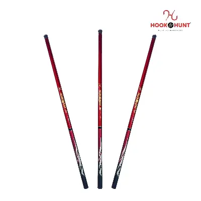 Picture of 300 cm Red Colour Fiberglass Stream Rod Super Hard Light Strong Hand Fishing Rod Red Colour (300 cm)
