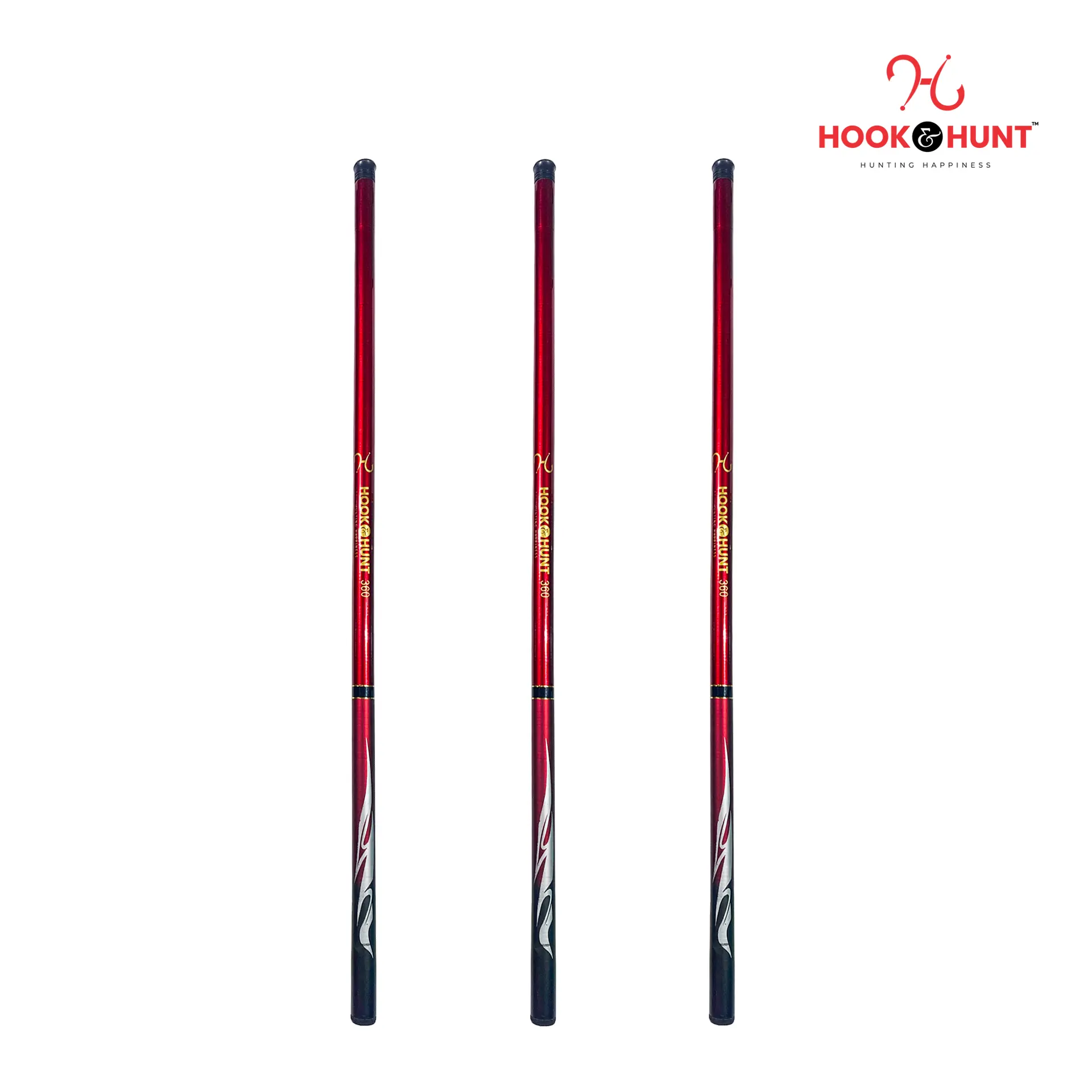 Picture of 270 cm Red Colour Fiberglass Stream Rod Super Hard Light Strong Hand Fishing Rod Red Colour (270 cm)