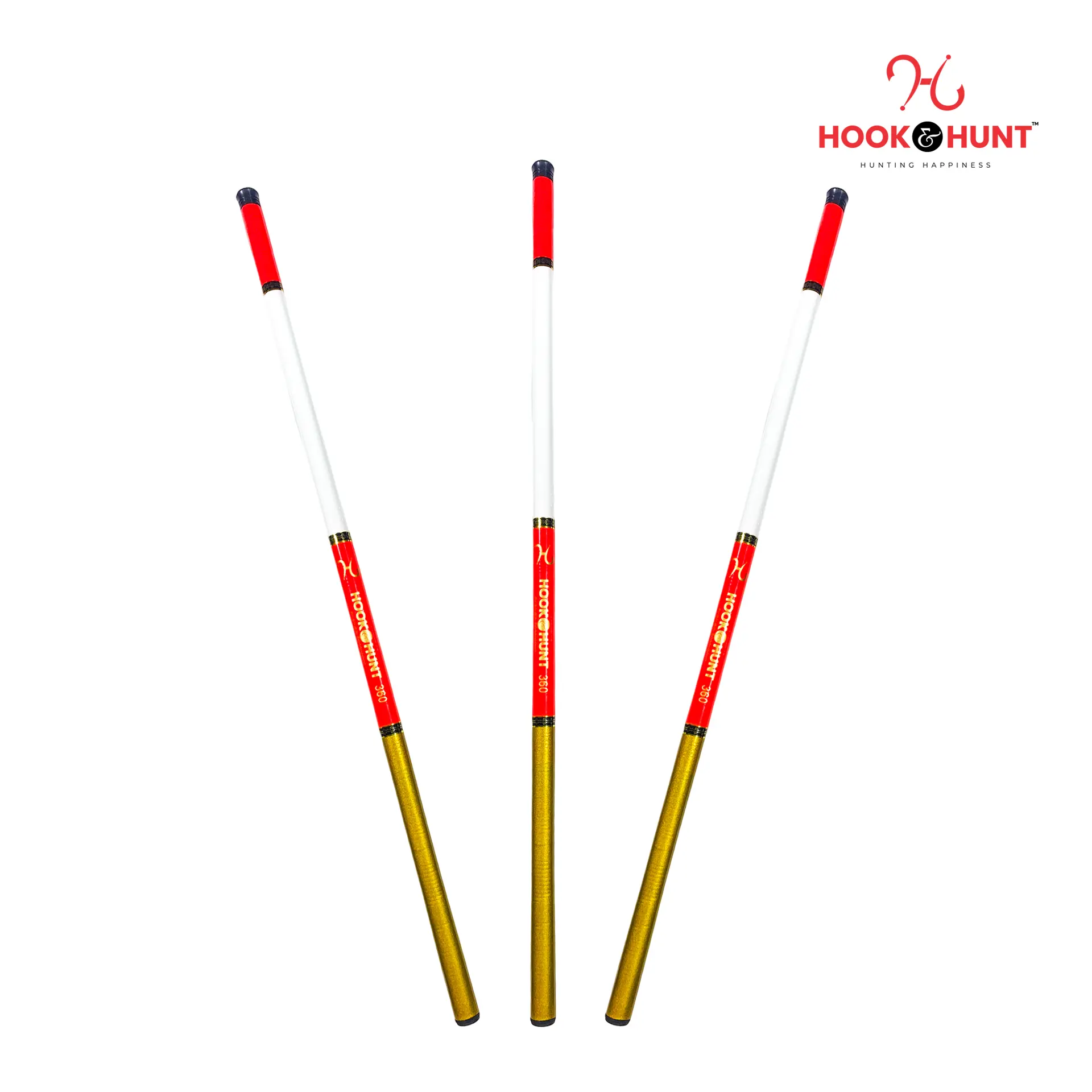 Picture of 450 cm Orange Colour FRP Fiberglass Stream Rod– Super Hard Light Strong Hand Fishing Rod– Orange Colour Rod. (450 cm)
