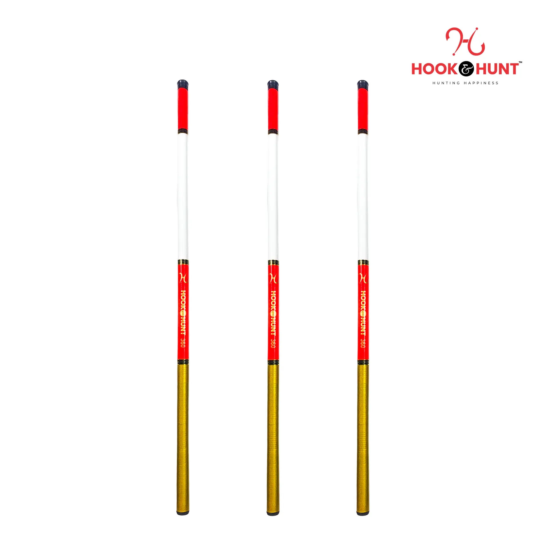 Picture of 300 cm Orange Colour FRP Fiberglass Stream Rod– Super Hard Light Strong Hand Fishing Rod– Orange Colour Rod. (300 cm)