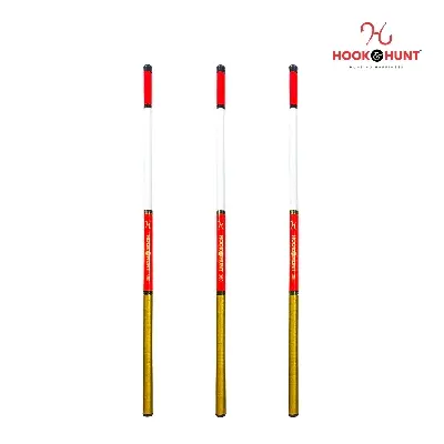 Picture of 300 cm Orange Colour FRP Fiberglass Stream Rod– Super Hard Light Strong Hand Fishing Rod– Orange Colour Rod. (300 cm)