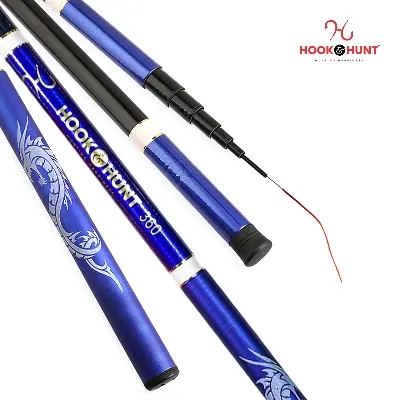 Picture of 360 cm Blue Color FRP Fiberglass Stream Rod– Super Hard Light Strong Hand Fishing Rod– Blue Colour Rod. (360 cm)