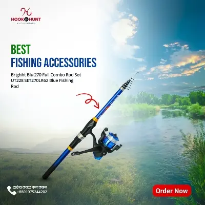 Picture of New High-Quality Carbon Casting Fishing Rod and Reel Combo Set for Saltwater/Freshwater (300cm)