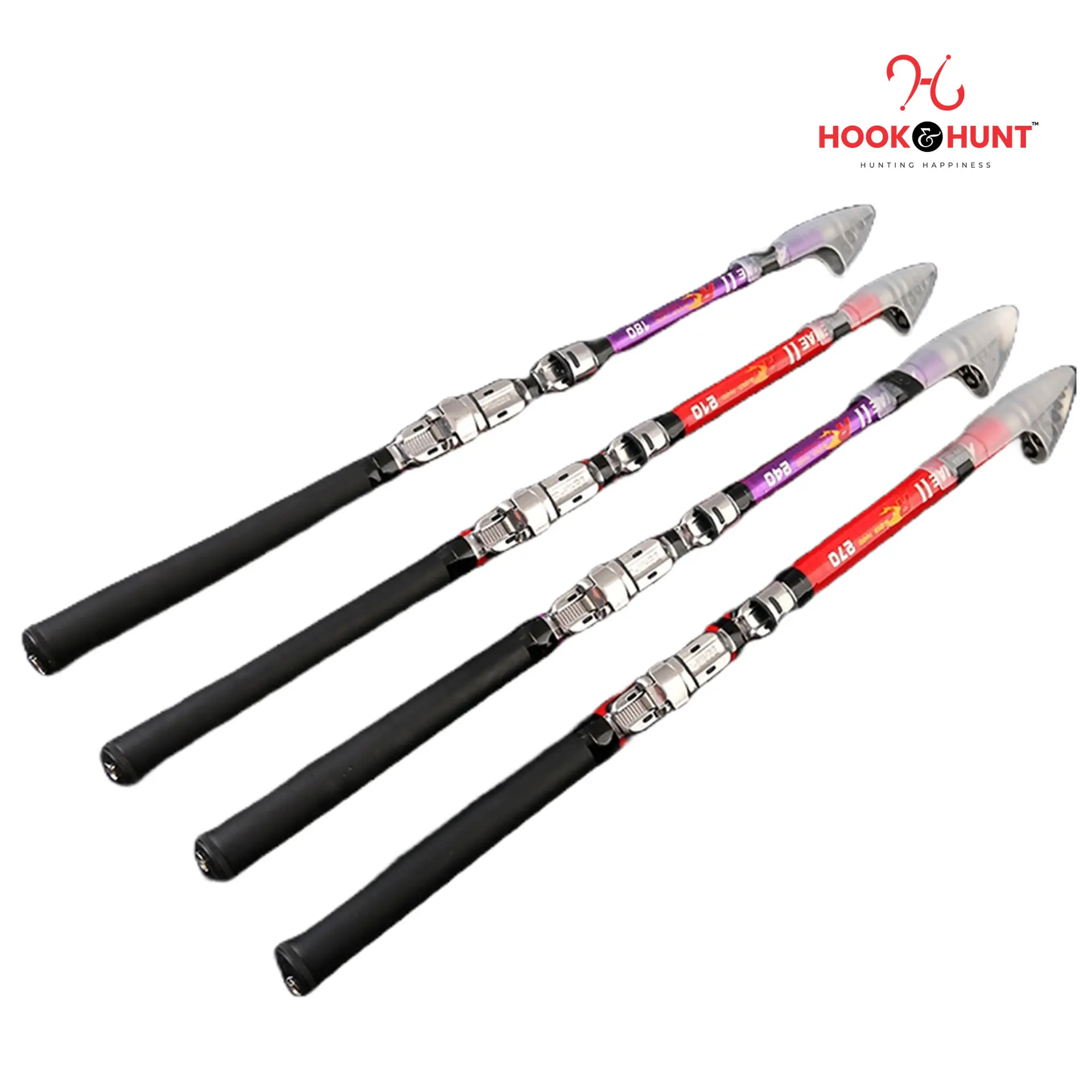 Picture of Arina FRP 240 cm Rod – Dual-purpose Fiberglass Soft Tail Small Fishing Rod – Lightweight Raft/Rock Rod for Rivers & Lakes. (240 cm)