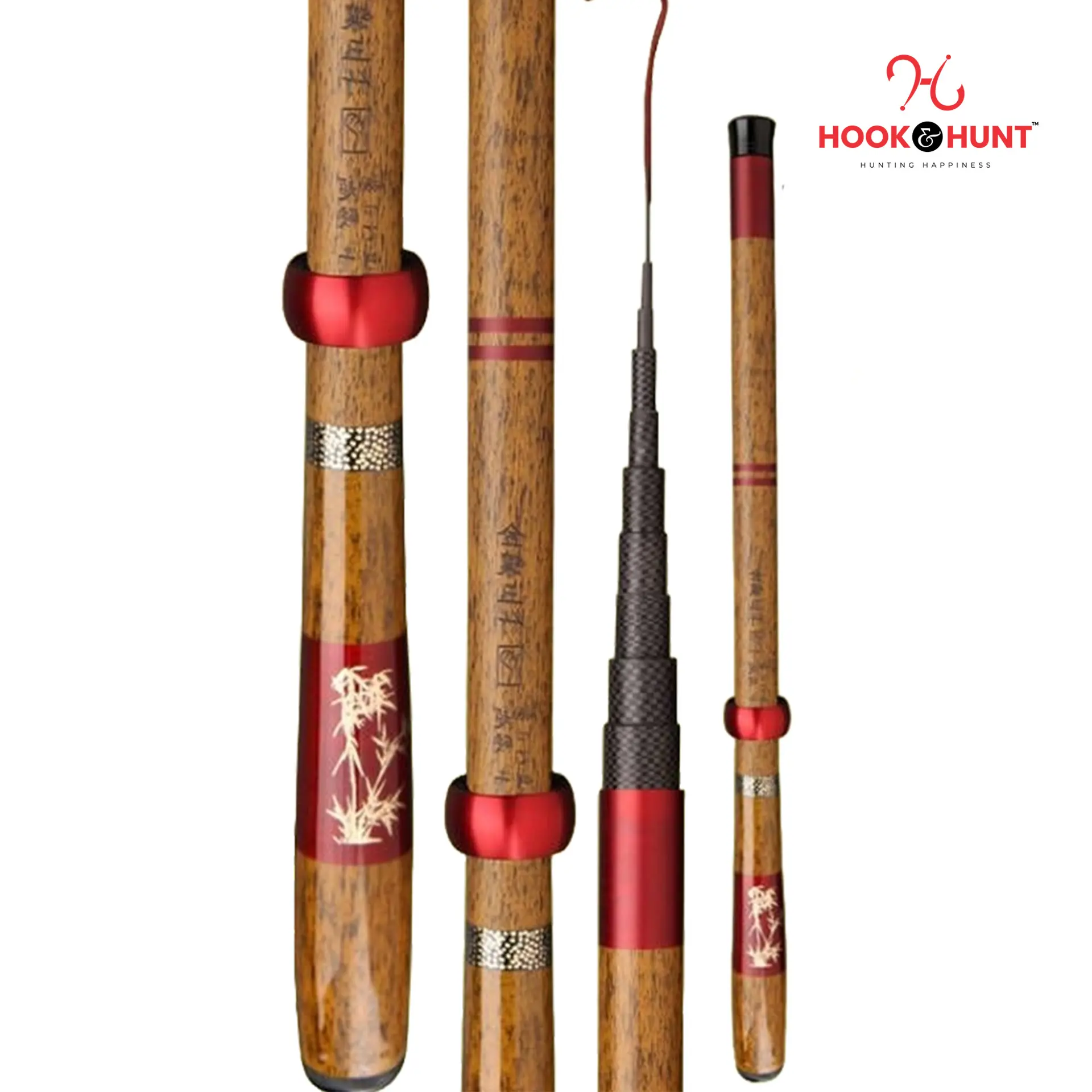 Picture of 450 cm Brown Carbon Fishing Rod – Ultra Ligh Multi Purpose Rod –  Made of strong and durable carbon Rod (450 cm)