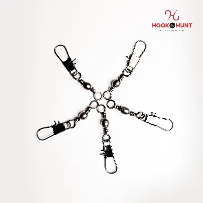 Picture of 20 Pcs Premium Fishing Barrel Swivel with Interlock Snap – Anti-Twist Quick Connector (০১ নাম্বার - ২০ টি)