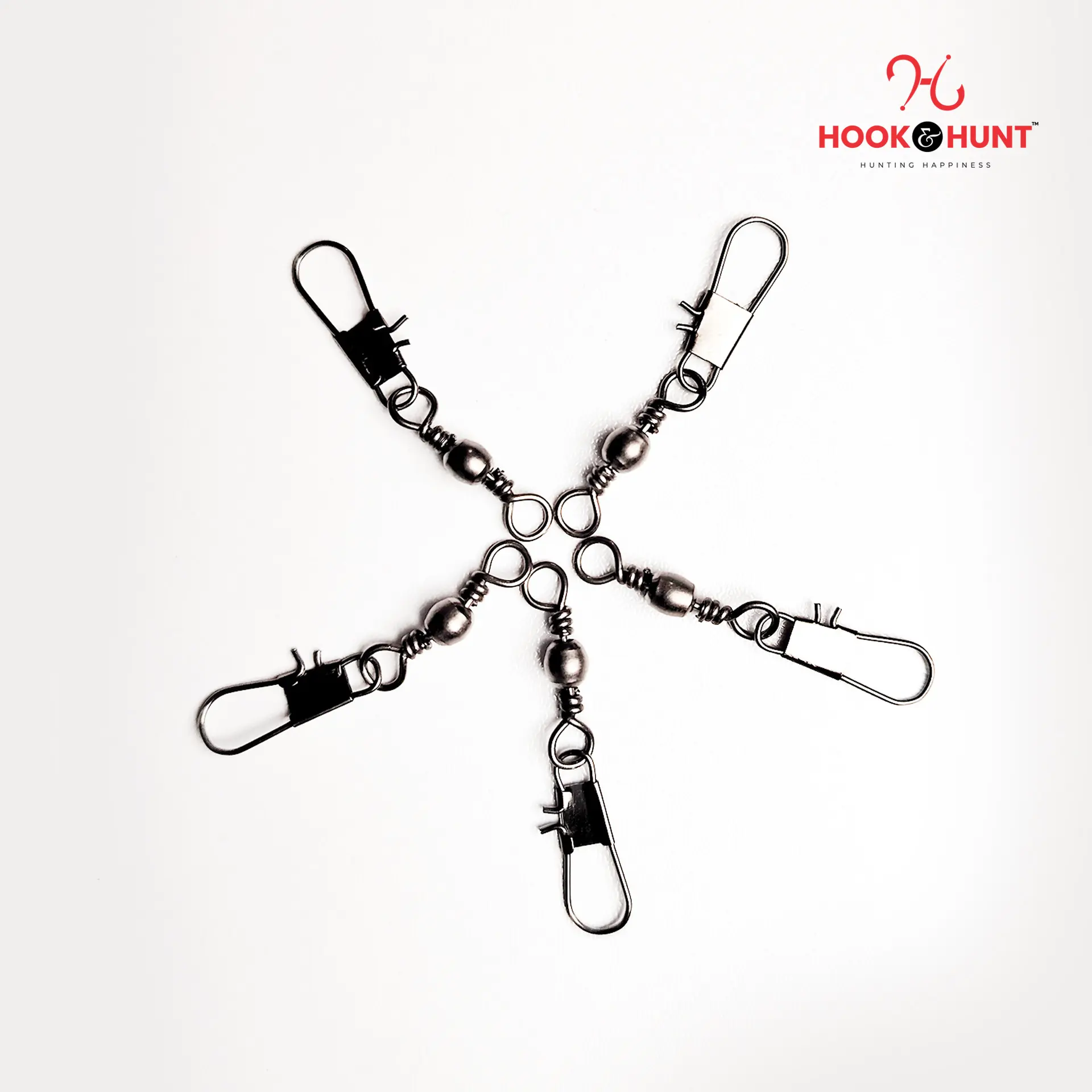 Picture of 20 Pcs Premium Fishing Barrel Swivel with Interlock Snap – Anti-Twist Quick Connector (০৪ নাম্বার - ২০ টি)
