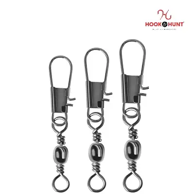 Picture of 20 Pcs Premium Fishing Barrel Swivel with Interlock Snap – Anti-Twist Quick Connector (১০ নাম্বার - ২০ টি)