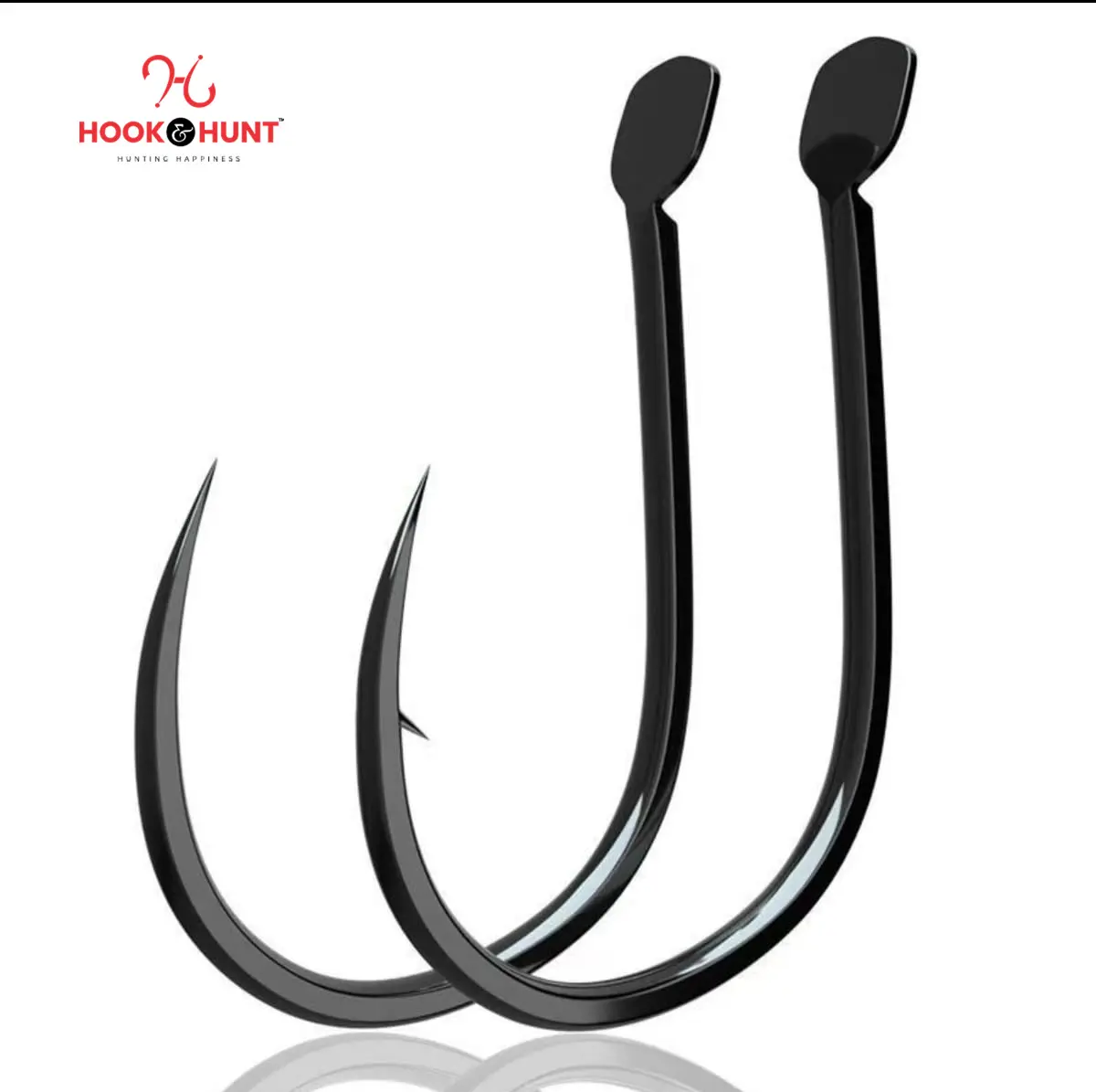 Picture of 02 Pack / 20 Pcs Pure Black Ise Fish Hook – High Carbon Barbed Fishing Hook for Carp & Crucian Carp (Bulk Genuine Pack). (Size - #1)