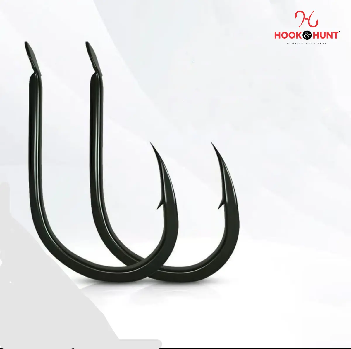 Picture of 02 Pack / 20 Pcs Pure Black Ise Fish Hook – High Carbon Barbed Fishing Hook for Carp & Crucian Carp (Bulk Genuine Pack). (Size - #3)