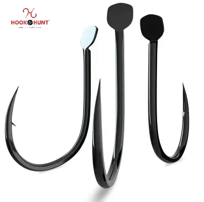 Picture of 02 Pack / 20 Pcs Pure Black Ise Fish Hook – High Carbon Barbed Fishing Hook for Carp & Crucian Carp (Bulk Genuine Pack). (Size - #13)