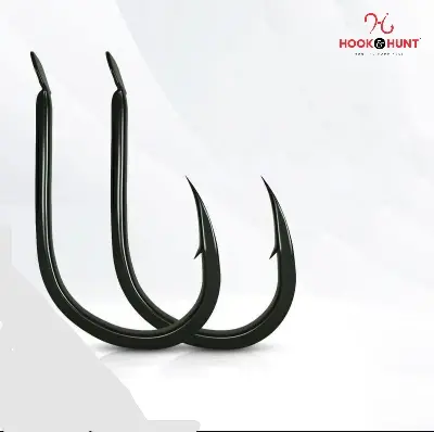Picture of 02 Pack / 20 Pcs Pure Black Ise Fish Hook – High Carbon Barbed Fishing Hook for Carp & Crucian Carp (Bulk Genuine Pack). (Size - #13)