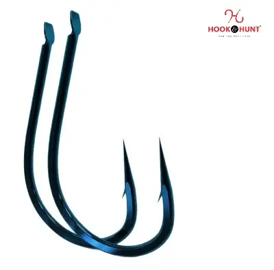 Picture of 02 Pack / 20 Pcs Authentic Pure Black Izu High Carbon Steel Fish Hook – Barbed  ( Hook & Hunt ) (SIze - #2)