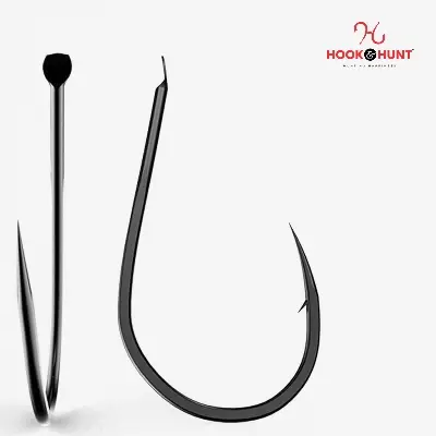 Picture of 02 Pack / 20 Pcs Black Demon Barbed Fish Hook – Ultra Sharp,(Hook & Hunt) (Nano # 0.3)