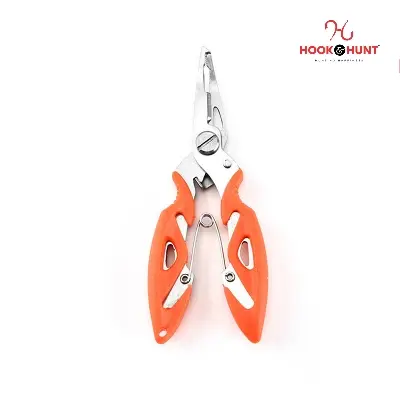 Picture of New Multi-Function Stainless Steel Fishing Pliers, Quick-Release Line Cutter, Adjustable Loop, Durable & Portable (কমলা)