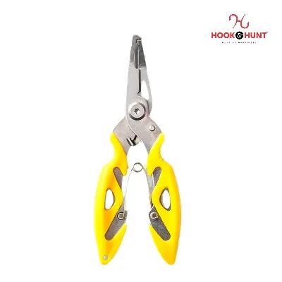 Picture of New Multi-Function Stainless Steel Fishing Pliers, Quick-Release Line Cutter, Adjustable Loop, Durable & Portable (হলুদ)