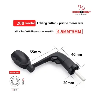 Picture of High-Quality Alloy Fishing Reel Handle - Spinning Wheel Spool for Rod - Multi-Size Aluminum & Nylon Cranks (ছোট ২০০-২০০০ সিরিজ)